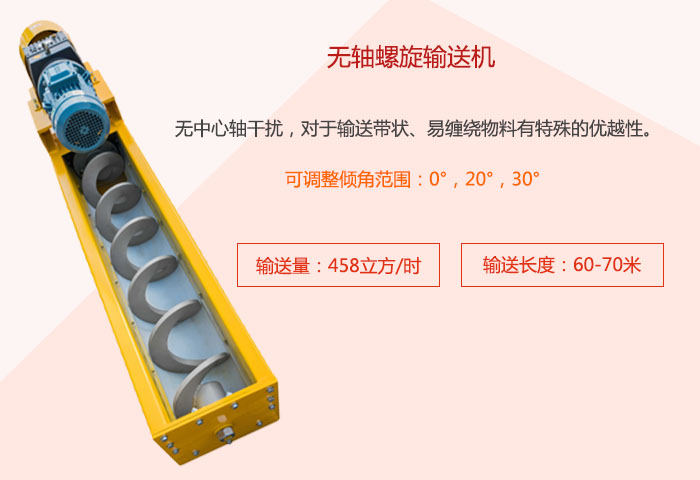 采用無軸設(shè)計，適合輸送粘性強、易堵塞的物料